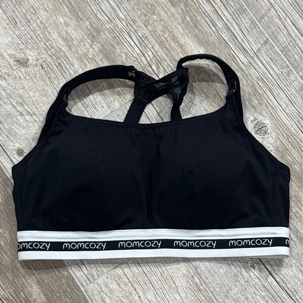 Momcozy Size XL Black Nursing Sports Bra